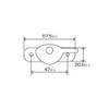 Chasasishi Sangyo Crescent Lock TP-63(L) Bronze 00094134-001 B33(L)