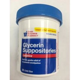 Glycerin Suppositories Laxative (for Children from 2-6 Years Old) Pack of 2 (Total 50 Counts)