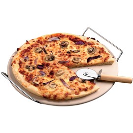 KitchenWorthy 13" Pizza Stone Set