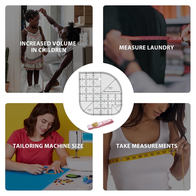 1Pc Curve Cutting Ruler, 1Pc Soft Ruler, Round Edge Template