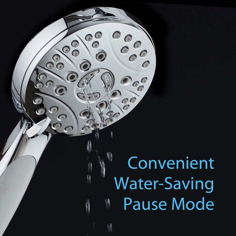 AquaSpa High Pressure 6-setting Luxury Handheld Shower Head – Extra