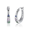 VONALA Hoop Earrings for Women, 925 Sterling Silver Crystal Huggie