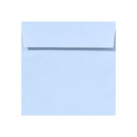 LUX Paper Square Invitation Envelopes for 6 1/4 x 6 1/4 Cards in Baby Blue, Printable Envelopes for Invitations, with Peel & Press Seal, 50 Pack, Envelope Size 6 1/2 x 6 1/2 (Blue)