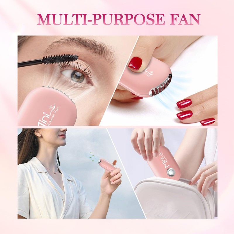 Buqikma Mini Lash Fan Dryer For Eyelash Extensions Portable Handheld