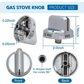 Xspeedonline 5304502763 for Frigidaire Gas Stove Knob, 5304509064, A026804 Replace for Frigidaire Stove Knob Replacement, Compatible with Stove FGGF3035RF FGGF3045RF DGGF3046RF (5-Pack)