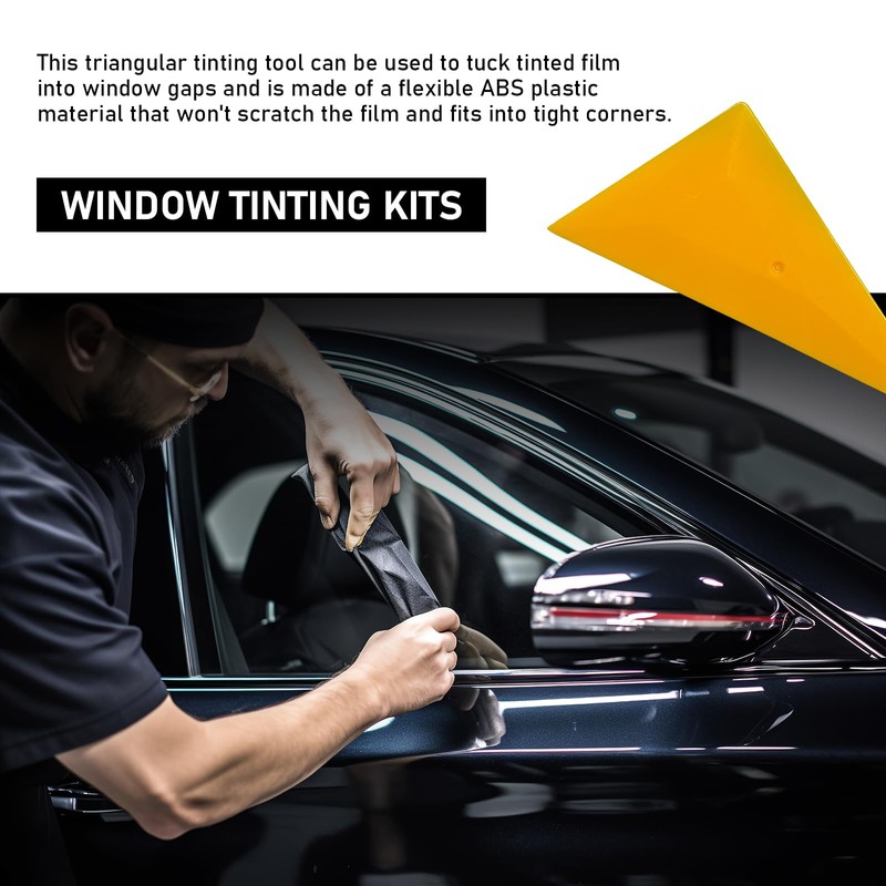 KVAEY 5 PCS Window Tint Squeegee, Automotive Triangle Squeegee Plastic