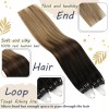 Ugeat Extensiones Cabello Real #2/6/12 Balayage Marrón 14in 50gr