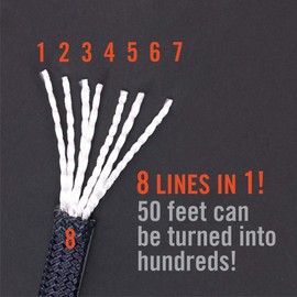 Atwood Rope MFG 550 Paracord 300 Feet 7-Strand Core Parachute Cord (Black)