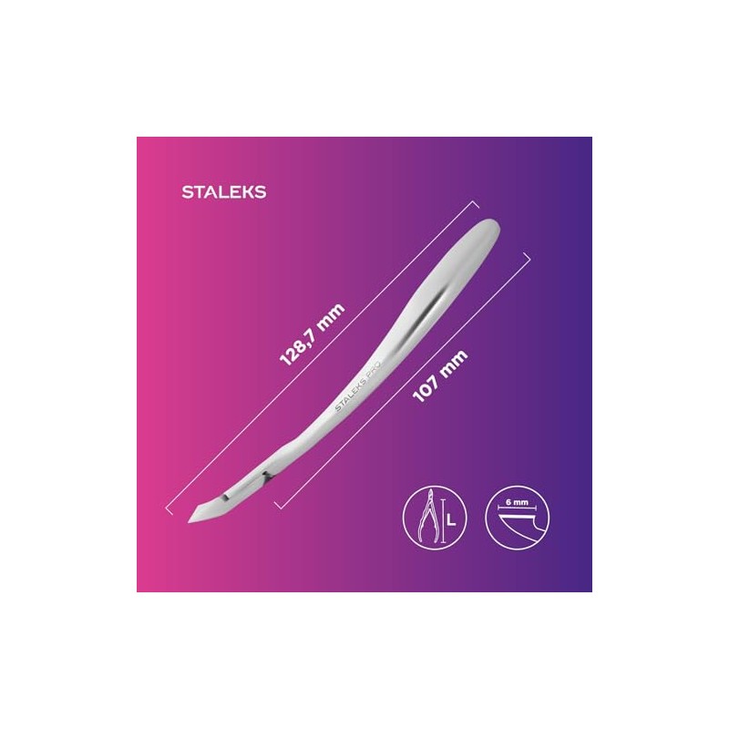 STALEKS Pro Expert NE-80-6 - Pinzas para cutículas (6 mm)