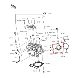 Kawasaki GENUINE KAWASAKI KX250F 2017-2019 THROTTLE BODY CYLINDER HEAD RUBBER INTAKE BOOT
