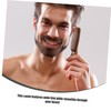 FOMIYES Wooden Folding Beard Comb Pu Case Portable Grooming Tool