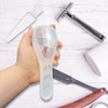 Pack of 2 Transparent Waterproof Shaving Case and 2 Brushes,