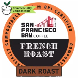 San Francisco Bay Compostable Coffee Pods - French Roast (80 Ct) K Cup Compatibl