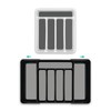YOLCAR 5-Compartment Silverware Organizer and Pull-Out Flatware Divider Set -