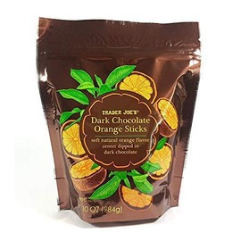 Trader Joe's Dark Chocolate Orange Sticks 10 0Z (pack of 1)-SET OF 4