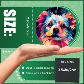 Christmas Ornaments Christmas Home Decor - an Illustration of Bulldog Art - Christmas Tree Decoration Ceramic Ornament,Holiday Present Idea,Round Keepsake 2.95in