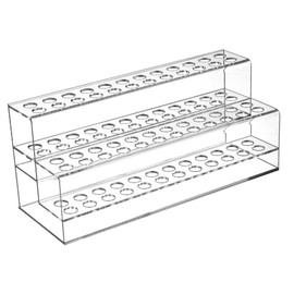 Cabilock Acrylic Pen Holder-Pen Stand Display 48-Slots Pen Display Stand Clear Pencil Display Stand Eyebrow Pen Stand Art Brush Rack Makeup Brush Rack Organizer for Home Office Desk School