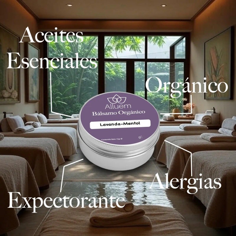 Bálsamo Alergias Relajación Aceite Esencial Lavanda Mentol