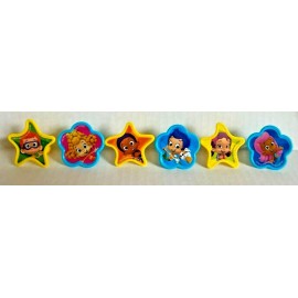 Bakery Crafts Plastic Cupcake Rings Toppers New Lot of 6 "Bubble Guppies" #1