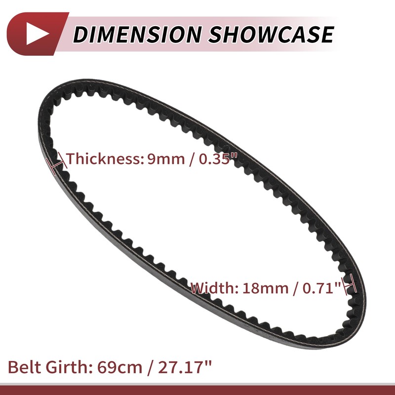 HEROFFIX Drive Belt for Kymco 50cc 4 Stroke 2009 V-Belt
