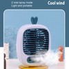 USB Desk Fan 3 Speed Mode Mist Spraying USB Charge