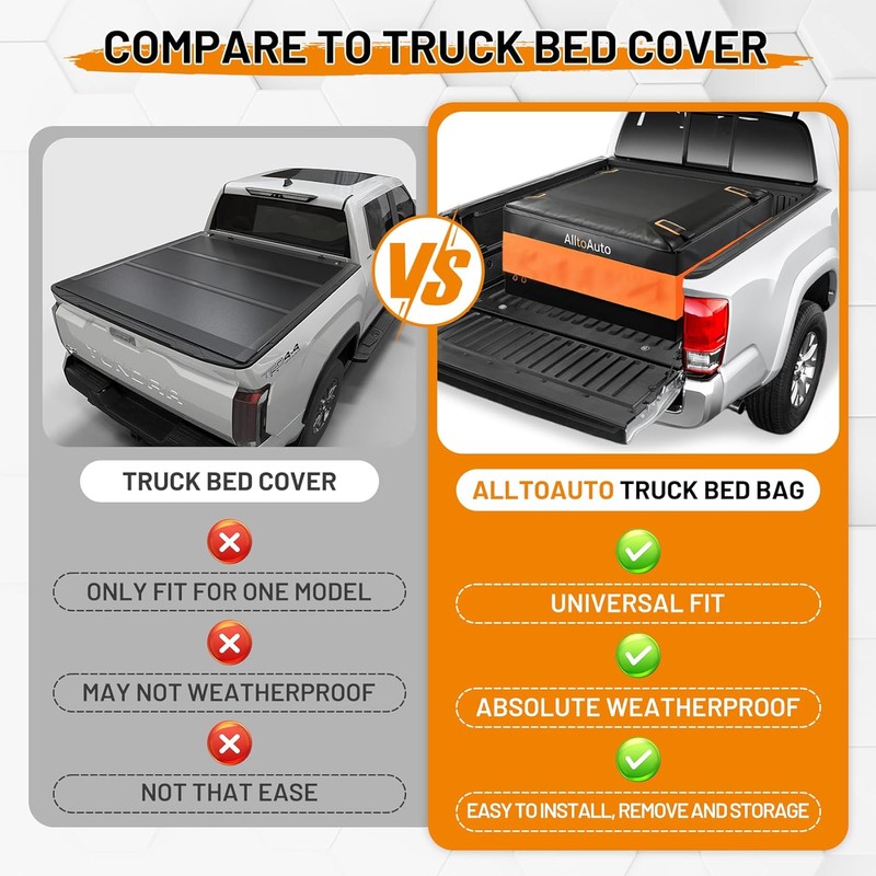 26 Cubic Feet Truck Bed Cargo Bag, Waterproof with Heavy