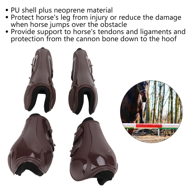 4pcs Horse Tendon Boots Adjustable Thicken Front Hind Horse Leg