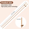 Gisafai 3 Pcs Grounding Rod 4 ft Portable Electrical Copper