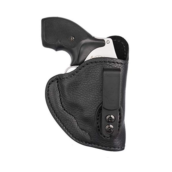 1791 GUNLEATHER Ultra Custom J Frame Leather Holster for Ruger, S&W, Taurus, Colt and Rossi Revolvers - IWB CCW Holster - Memory Lock Right Handed Leather Gun Holster. Max Barrel = 2.5"