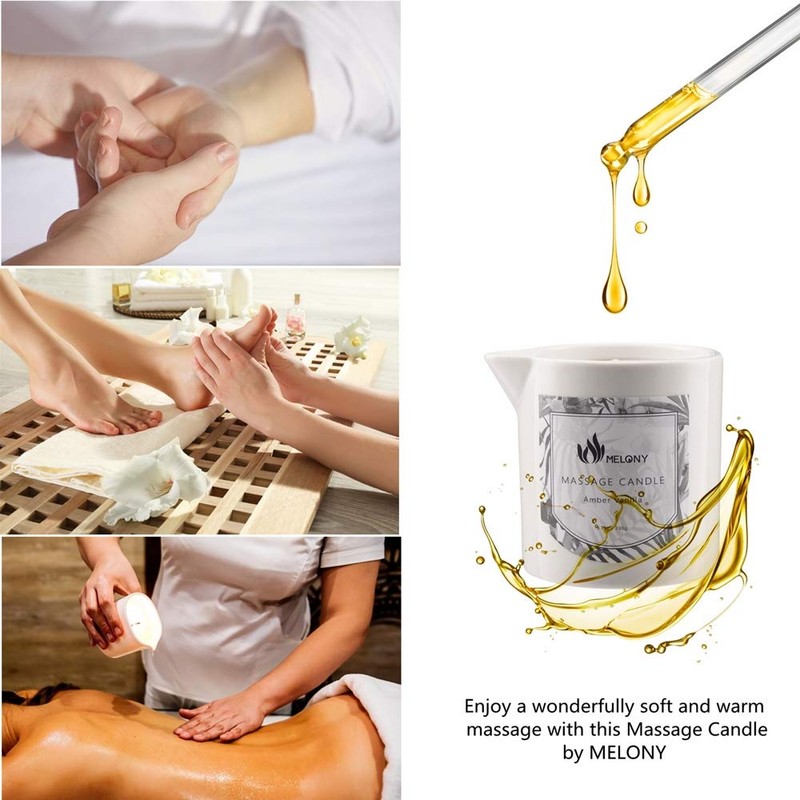 MELONY Lavender Massage Candle, 8.1oz Massage Oil & Lotion Candles