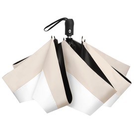 Shishivera Folding Umbrella, Sun Umbrella, UV Protection, 100% Light Blocking, Folding, One-Touch Automatic Open/Close, Durable, Lightweight, Completely Light Blocking, Folding Umbrella, For Both