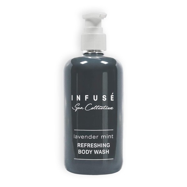 Terra Pure Infuse Lavender Mint Body Wash | Spa Collection | Hotel Amenities in Pump Bottle | 10.14 oz. / 300 ml (Single Bottle)