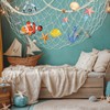 PercyEffie 6Pieces Natural fish net decorations fish nets scallop beach