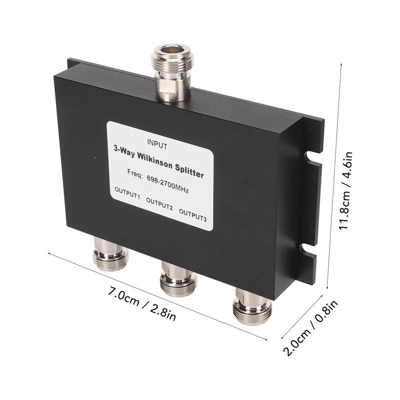 3 Way TV Signal Splitter Professional 698‑2700MHz 3 Way Power