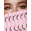 Cat Eyelashes Natural Eye Lashes 12mm False Lashes Wispy Thin