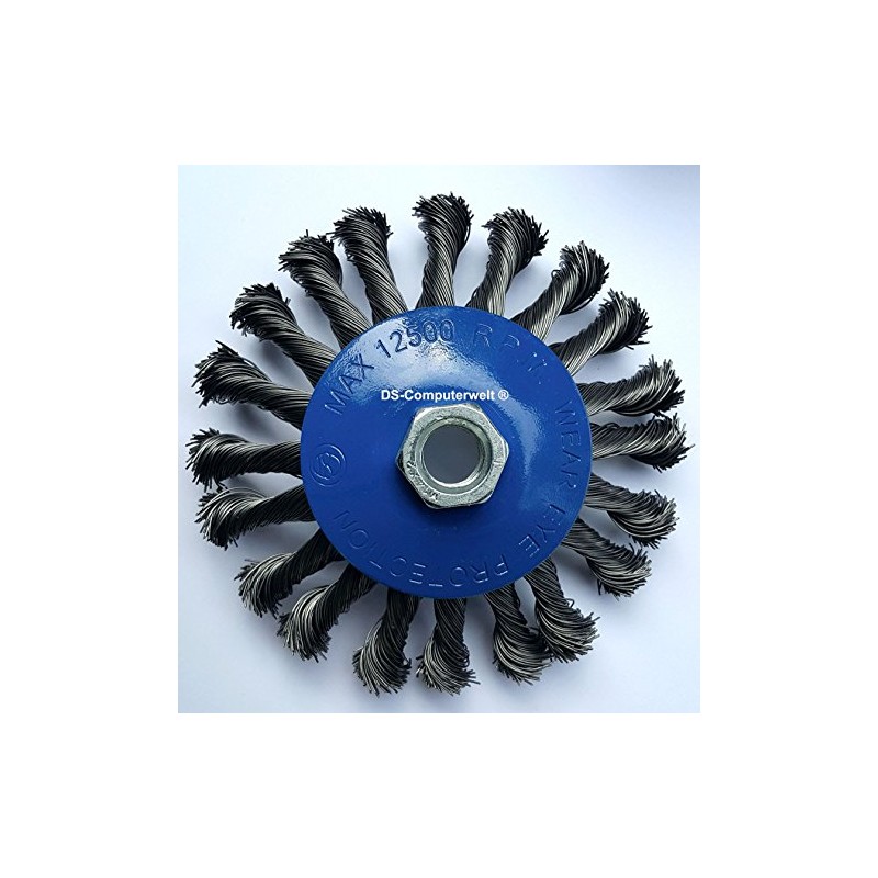 3 Tapered Brushes Diameter 115 mm M14 x 2 Wire