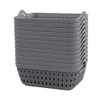 Ortodayes Gris Cesta de Almacenamiento de Plastico, Cesta Rectangular Plastico,