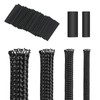 4roll 5m/roll Black PET Expandable Braided Cable Wire Sleeving Cable