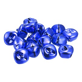 sourcing map Jingle Bells, 24mm 16pcs Carbon Steel Craft Bells for DIY Christmas, Dark Blue