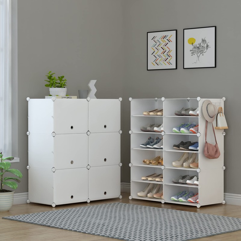 HOMIDEC Shoe Rack, 6 Tier Shoe Storage Cabinet 24 Pair