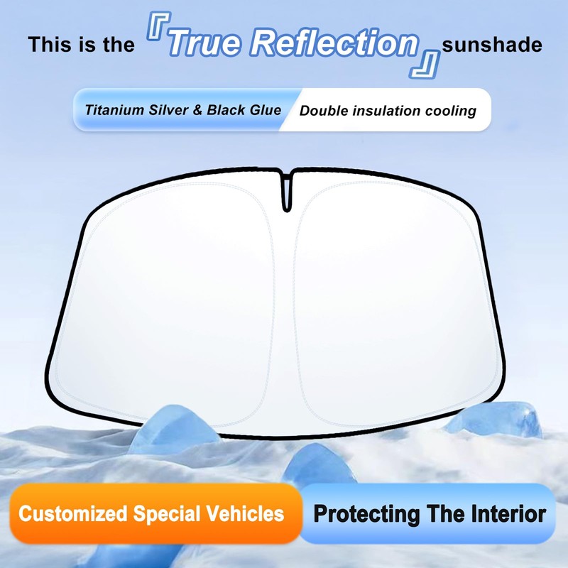 Windshield Sun Shade for 2009-2018 Dodge RAM 1500 Foldable Front