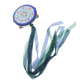 Kisangel Hand Drum Tambourine with Ribbons for Dance Performances Percussion Instrument for Grading and Stage Use Crisp Sound and Comfortable Grip for Cheerful Atmosphere