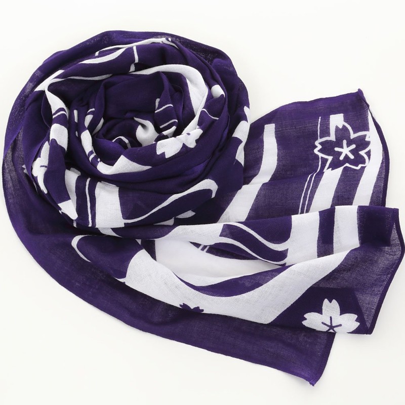 Edo-Ten Stole, Japanese Tenugui Stole, 100% Cotton, Shumag Scarf, Men's,
