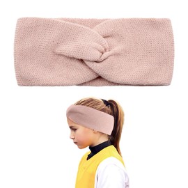 1 Piece Pink Girls Headband, Knitted Headband for Children, Breathable Non-slip Headband, Solid Color Sports Headband, Suitable for Dancing, Running and Cycling
