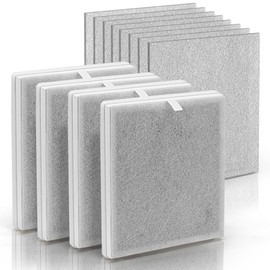 True HEPA Pure-Zone Air Purifier Replacement Filter Compatible with Pure Enrichment PureZone Air Purifier Filter and PureZone 3-in-1 Air Purifier PEAIRPLG, 4 H13 True HEPA Filter & 8 Extra Pre-Filter