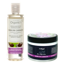 Crema Baba De Caracol 350grs + Jabon Facial 250ml Florigan® Todo Tipo De Piel Día/noche