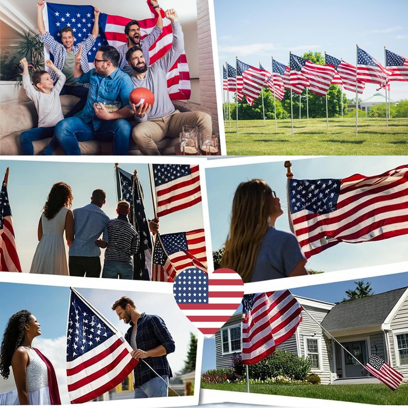 DERJLY American Flag for Outside 4x6 Ft: Heavy Duty Spun