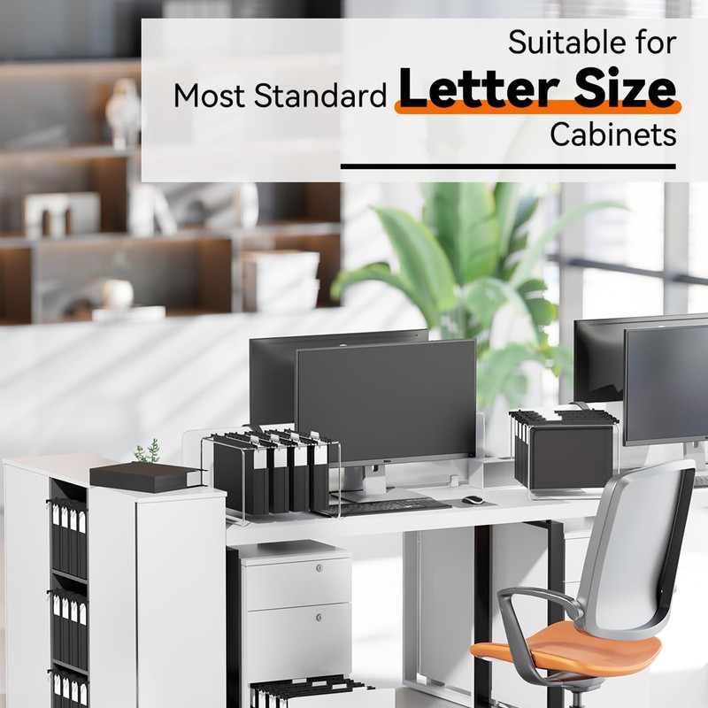 Plastic Hanging File Folders Letter Size,Heavy Duty 2" Expandable File