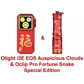 Olight Oclip Pro Fortune Snake Special Edition & i3E EOS Auspicious Clouds