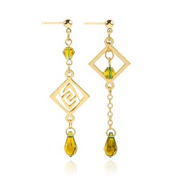 Genshin Impact Tartaglia Earrings - Anime Game Hook Earrings - Cosplay Jewelry for Womens (zhongli earrings)